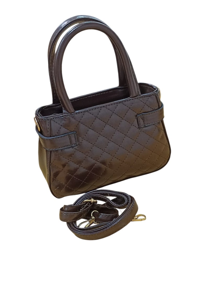 Women’s Shiny PU Leather Crossbody Bag – Stylish Small Single Pocket Shoulder Bag with Cherry Keychain - Image 4