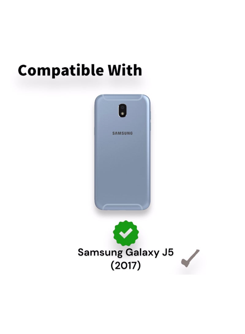 جراب قلاب شفاف لهاتف سامسونج جالاكسي J5 برو (2017)، بدون مستشعر، مع وضعية مشاهدة ثابتة، غطاء حماية كامل بمرآة، متوافق مع سامسونج جالاكسي J5 برو (2017) (5.2 بوصة) (أسود) - Image 5