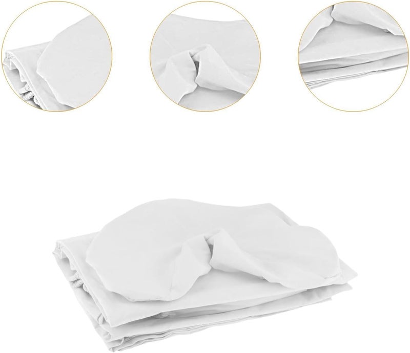 predolo 3X Massage Table Sheet Set Massage Sheet Soft Lightweight SPA Bed Pillowcase Beauty Bed Cover for SPA Salon, White - Image 3