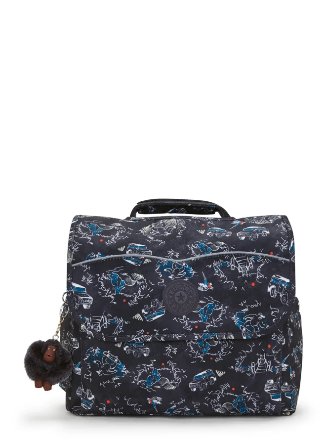 kipling Small School Bag with Adjustable Straps Unisex Jungle Fun Race Codie S