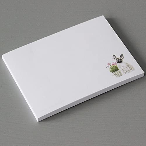 Nancy Nikko French Bulldogs Sticky Notes - 4" x 3" 50 Sheets. Notepad, to Do List, Reminder Note. Gift for Dog Lovers. (1, French Bulldog) - Image 1