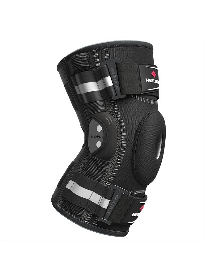 NEENCA Professional Knee Brace for Knee Pain, Adjustable Hinged Knee Support with Removable Side Stabilizers, Strong Stability for Joint Pain Relief, Arthritis, Meniscus Tear, ACL, PCL, Runner, Sports - Image 1