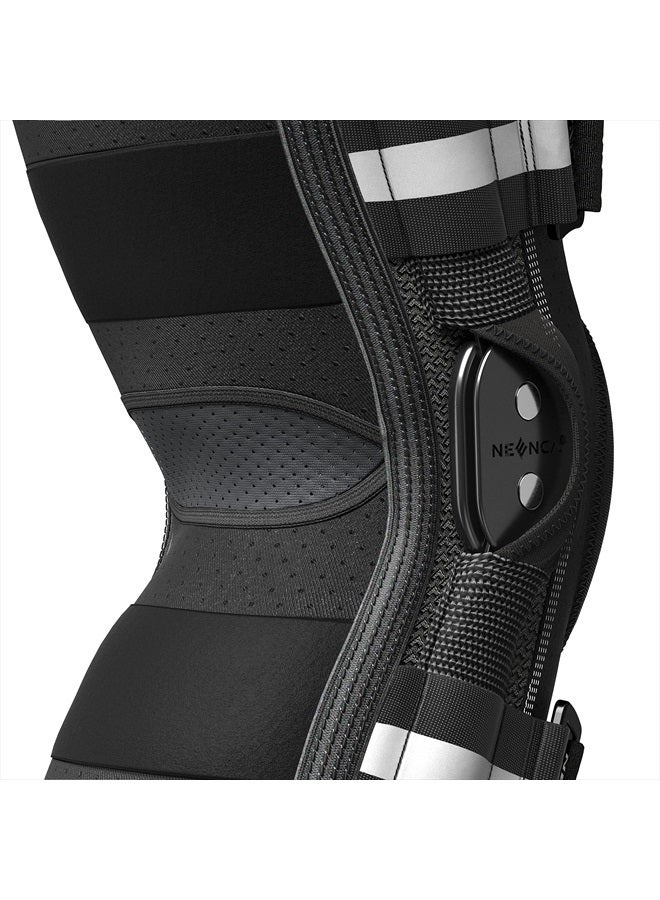 NEENCA Professional Knee Brace for Knee Pain, Adjustable Hinged Knee Support with Removable Side Stabilizers, Strong Stability for Joint Pain Relief, Arthritis, Meniscus Tear, ACL, PCL, Runner, Sports - Image 4