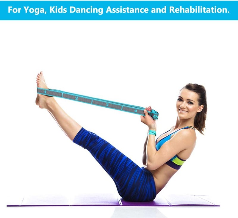 Dehub Stretch Strap, Elastic Yoga Stretching Strap, Multi-Loop for Physical Therapy, Pilates, Yoga, Dance & Gymnastics Exercise and Flexible Pilates Stretch Band - Image 5