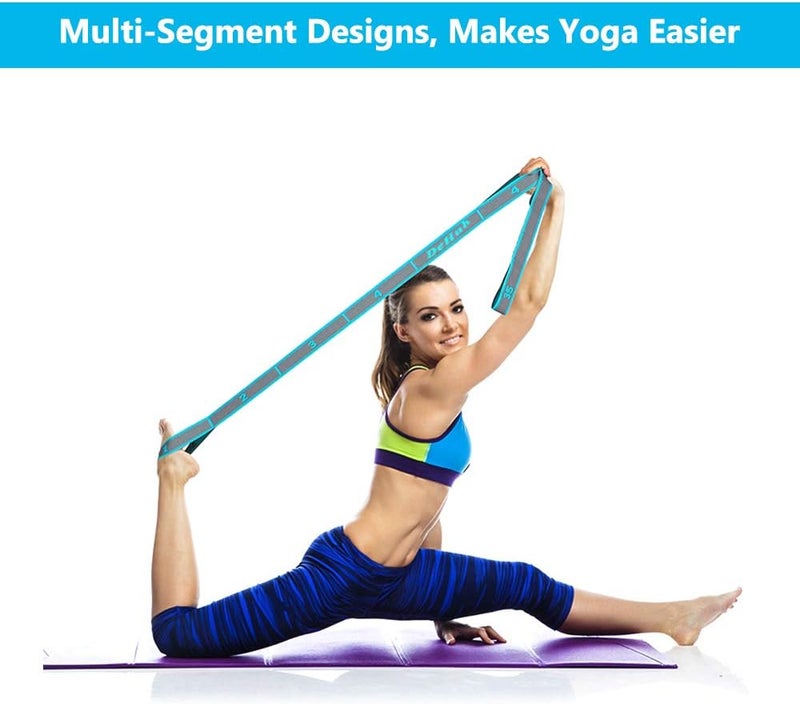 Dehub Stretch Strap, Elastic Yoga Stretching Strap, Multi-Loop for Physical Therapy, Pilates, Yoga, Dance & Gymnastics Exercise and Flexible Pilates Stretch Band - Image 4