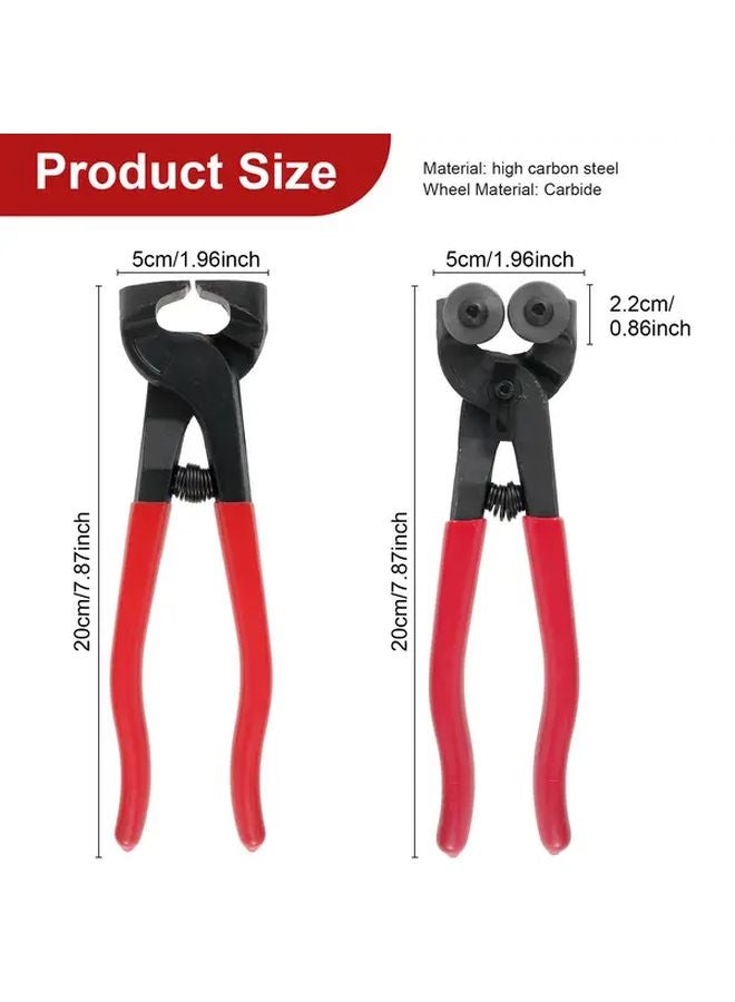 Style 1 Glass Tile Pliers Set Heavy Duty Wheel Mosaic Cutter Ceramic Tile Nippers - Image 2