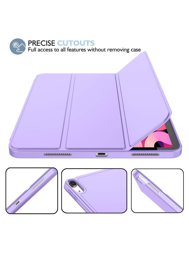 TIGER iPad Air 11 Inch Case M2 2024 – Compatible with iPad Air 5th/4th Generation (2022/2020) 10.9 Inch, Trifold Stand Smart Case with Pencil Holder, Purple - Image 3