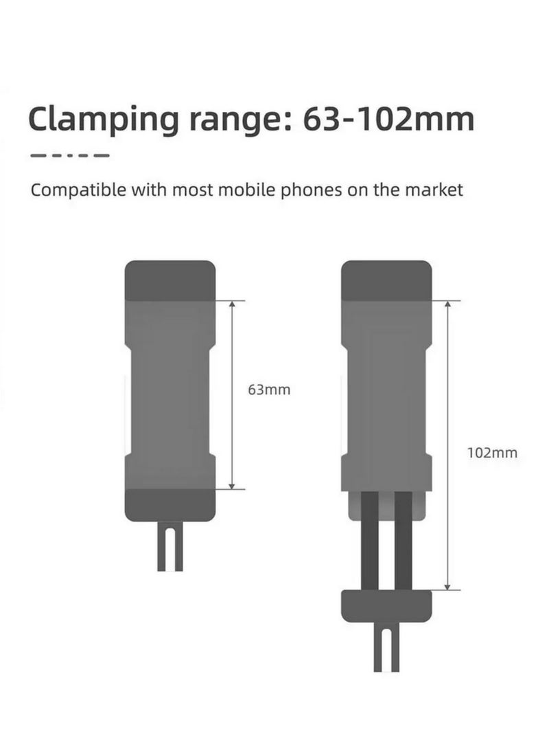 Generic Expansion Phone Clip Holder for DJI OSMO Pocket 3 Front Smartphone Bracket with 1/4 Screw Adapter Compatible with Pocket 3 Camera  - Image 2