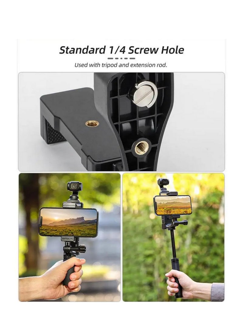 Generic Expansion Phone Clip Holder for DJI OSMO Pocket 3 Front Smartphone Bracket with 1/4 Screw Adapter Compatible with Pocket 3 Camera  - Image 5