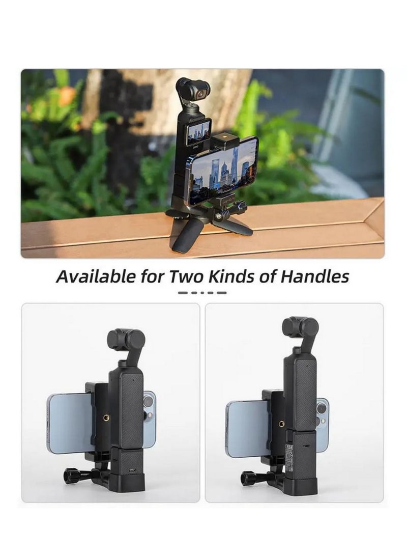 Generic Expansion Phone Clip Holder for DJI OSMO Pocket 3 Front Smartphone Bracket with 1/4 Screw Adapter Compatible with Pocket 3 Camera  - Image 4