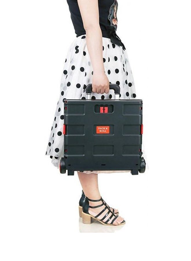 Loquat Shopping Trolley Storage Boot Cart Box Black/Red - Image 5