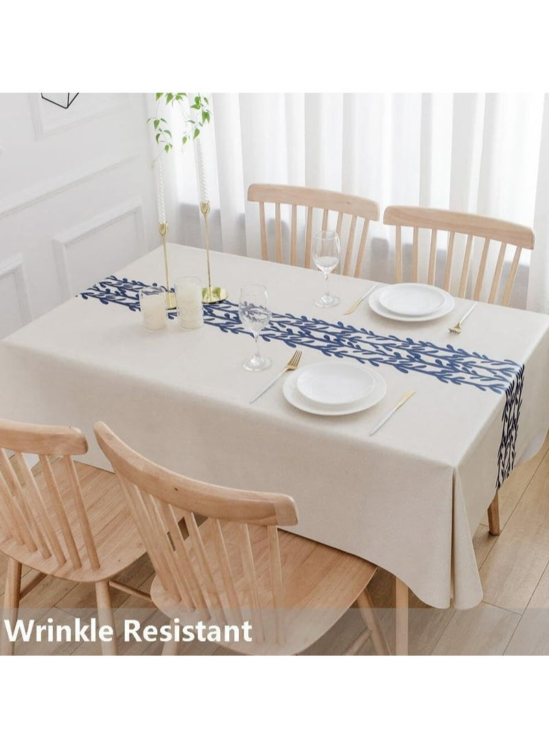 CMGTYYD Waterproof Rectangle Tablecloth,Wrinkle Free PVC Table Cloths Cover,Oil Proof Spill Proof Wipeable Table Cloths for Dining Table Kitchen Picnic Indoor Outdoor,Vinyl Tablecloth-140 * 200cm - Image 3