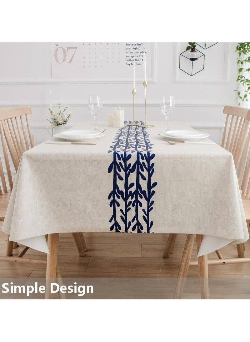 CMGTYYD Waterproof Rectangle Tablecloth,Wrinkle Free PVC Table Cloths Cover,Oil Proof Spill Proof Wipeable Table Cloths for Dining Table Kitchen Picnic Indoor Outdoor,Vinyl Tablecloth-140 * 200cm - Image 4