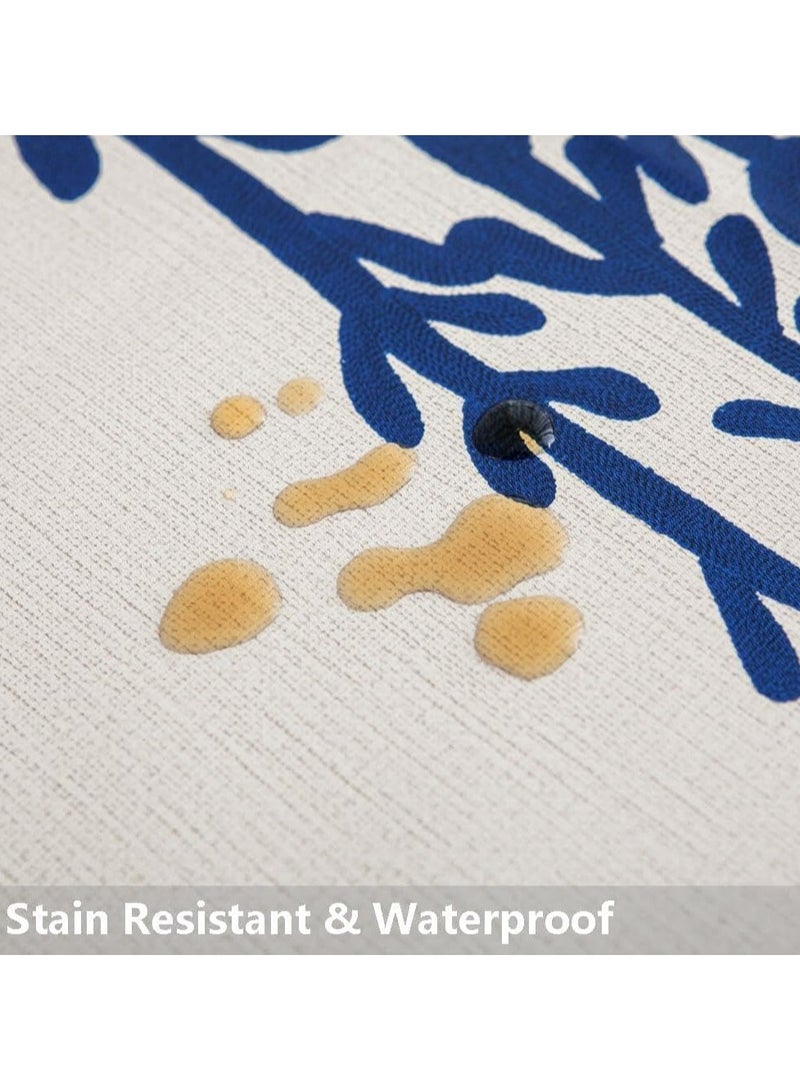 CMGTYYD Waterproof Rectangle Tablecloth,Wrinkle Free PVC Table Cloths Cover,Oil Proof Spill Proof Wipeable Table Cloths for Dining Table Kitchen Picnic Indoor Outdoor,Vinyl Tablecloth-140 * 200cm - Image 5