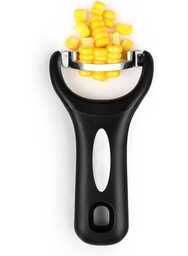 general Spring Chef Stainless Steel Corn Peeler – Corn on the Cob Stripper Tool – Durable & Efficient Kernel Remover Tool – Easy to Use Kernel Cutter - Dishwasher Safe Kitchen Gadget - Image 1