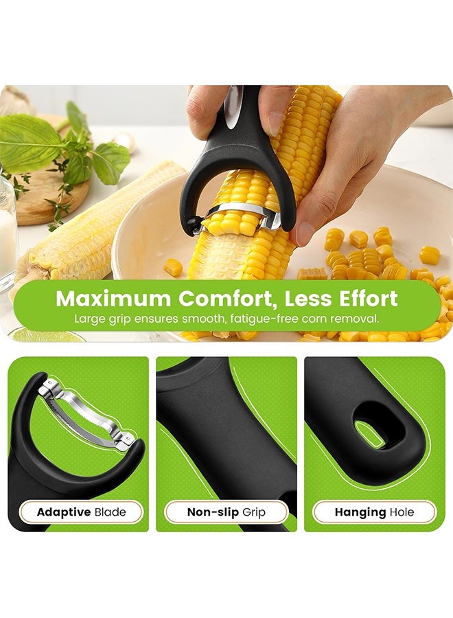 general Spring Chef Stainless Steel Corn Peeler – Corn on the Cob Stripper Tool – Durable & Efficient Kernel Remover Tool – Easy to Use Kernel Cutter - Dishwasher Safe Kitchen Gadget - Image 3