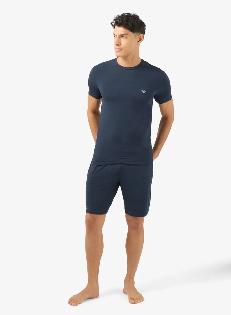 امبوريو ارماني بيجامة أساسية برباط