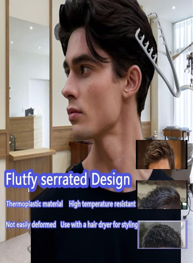 مشط لتصفيف الشعر، مشط شعر للرجال، فرشاة تصفيف الشعر المجعد 10.5 × 22.5 سم، مصنوع من مادة ABS، أداة لتكثيف الشعر وفك تشابكه، مناسبة للسفر وتجفيفه - Image 4