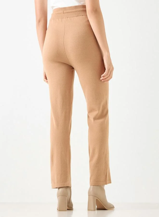 Iconic Iconic Solid Leggings with Drawstring Closure