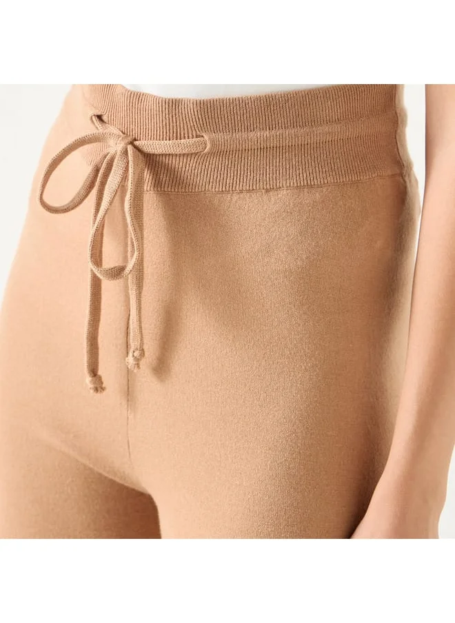 Iconic Iconic Solid Leggings with Drawstring Closure