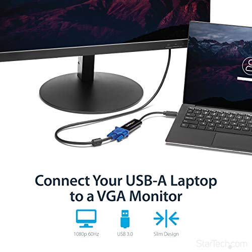 Startech.com StarTechcom USB 30 to VGA Adapter USB to VGA Monitor Converter for Windows Slim TAA no support for macOSChromeOSLinux - Image 3