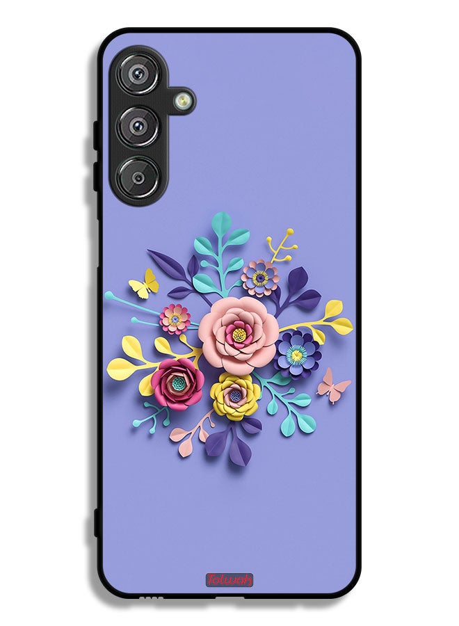 Tolwak Samsung Galaxy M36 Protective Case Cover Flowers Art - Image 1