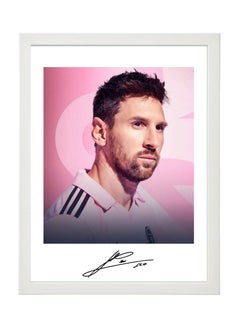 Messi Inter Miami CF Autographed Poster with Frame 30x40cm