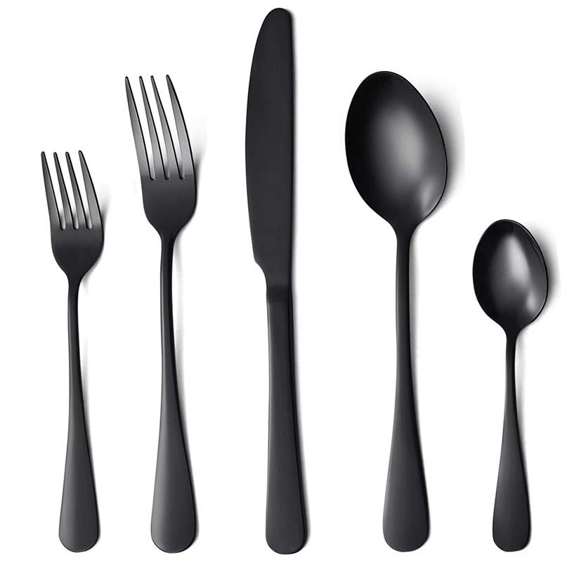 Stainless Steel Cutlery Combo Black five-piece set (bag) 
