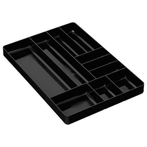 Ernst Manufacturing Ernst MFG 10 Compartment Drawer Organizer: Heavy Duty Stackable Tray for Automotive Tool Organization -Low Profile Toolbox - Nuts and Bolts, Tools, Parts, Easy to Clean - Black - Made in the USA - Image 1