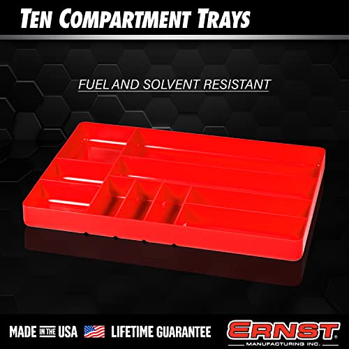 Ernst Manufacturing Ernst MFG 10 Compartment Drawer Organizer: Heavy Duty Stackable Tray for Automotive Tool Organization -Low Profile Toolbox - Nuts and Bolts, Tools, Parts, Easy to Clean - Black - Made in the USA - Image 3