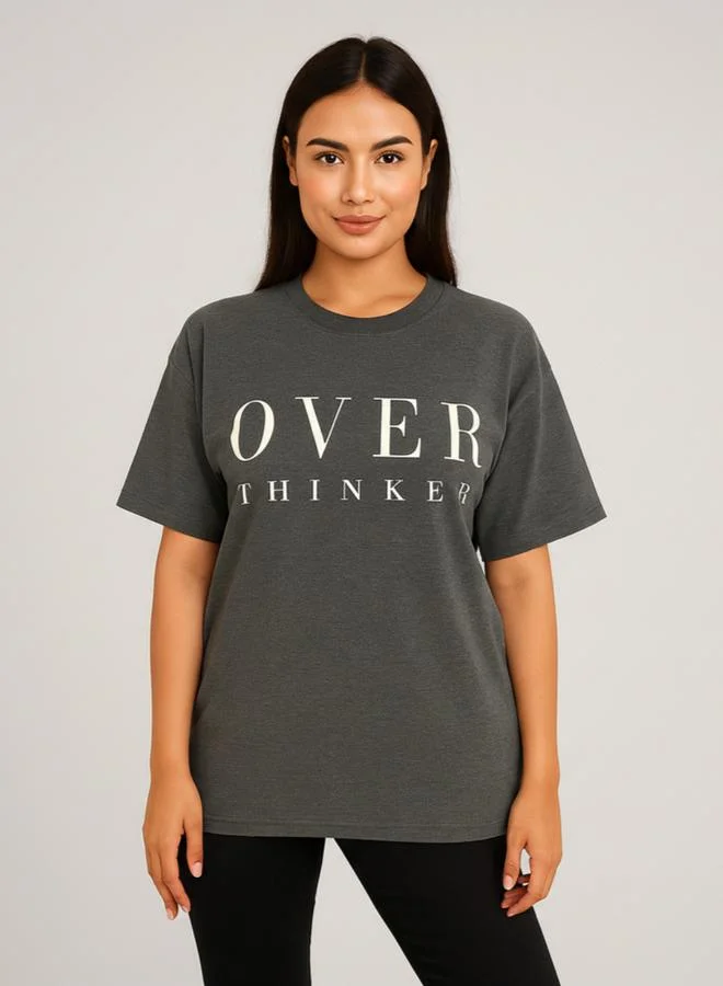 PAUSE Women Grey Graphic Print T-Shirt