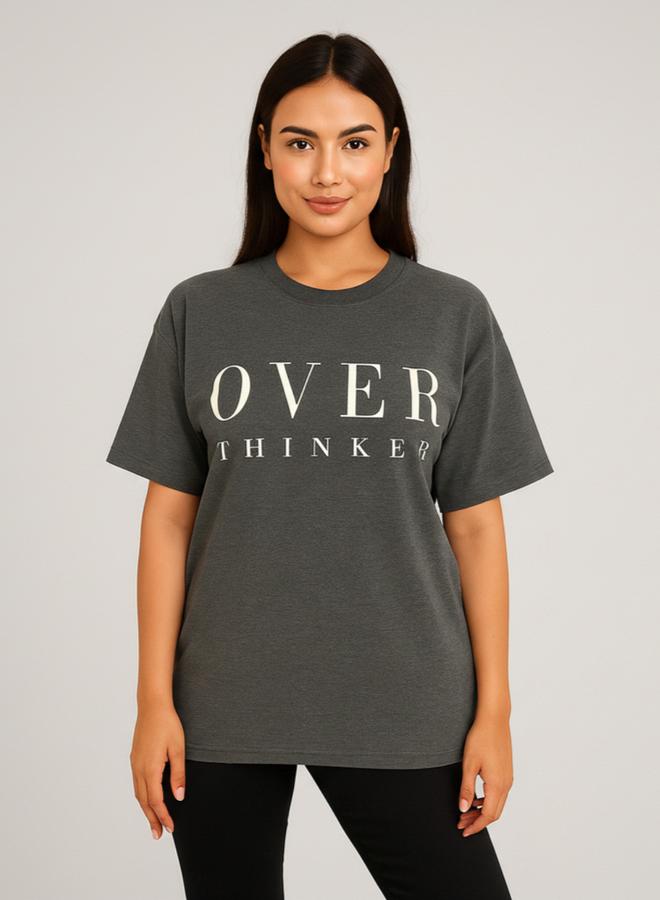 PAUSE Women Grey Graphic Print T-Shirt - Image 2