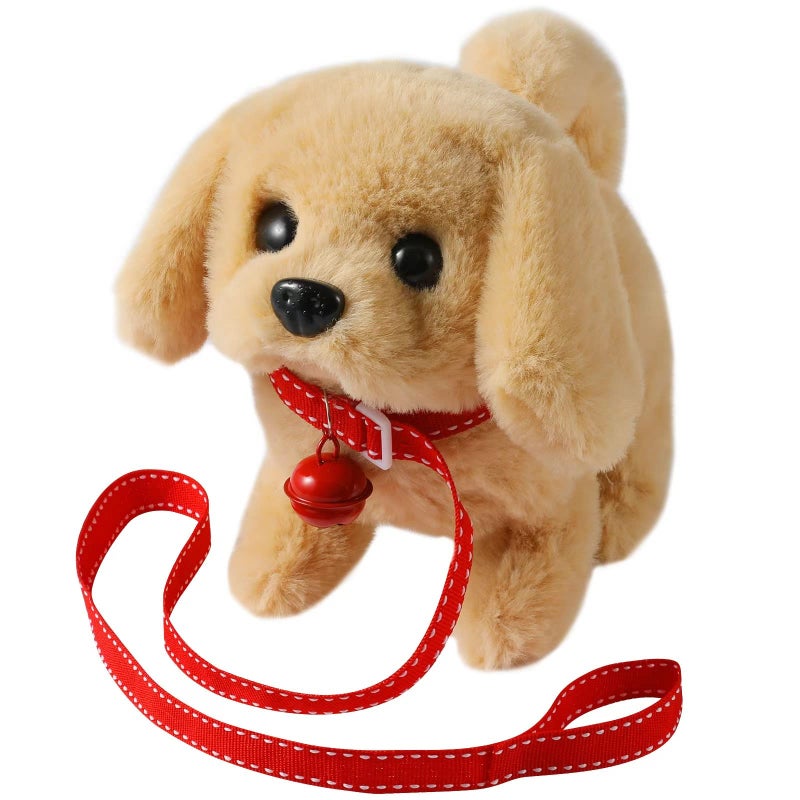 KSABVAIA Plush Golden Retriever Toy Puppy Electronic Interactive Dog - Walking, Barking, Tail Wagging, Stretching Companion Animal for Kids Toddlers - Image 1