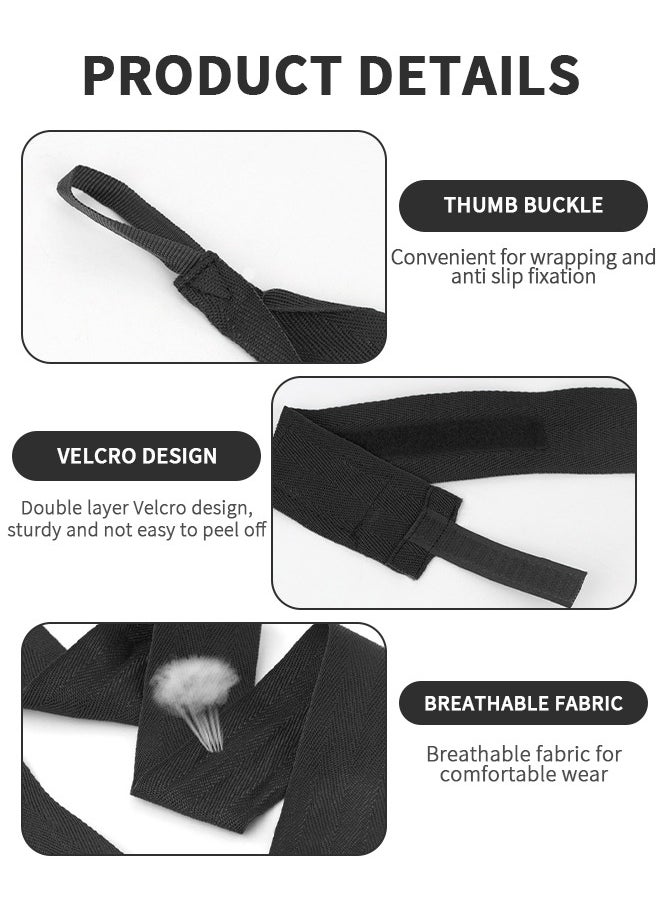 GROIC 2 Pairs Professional Boxing Hand Wraps with Thumb Loop for Boxing，138 Inch 3.5 M Thumb Loop Bandages Wrist Wrap Protection for Muay Thai MMA Kickboxing Martial Arts Punching Bag Training  - Image 3