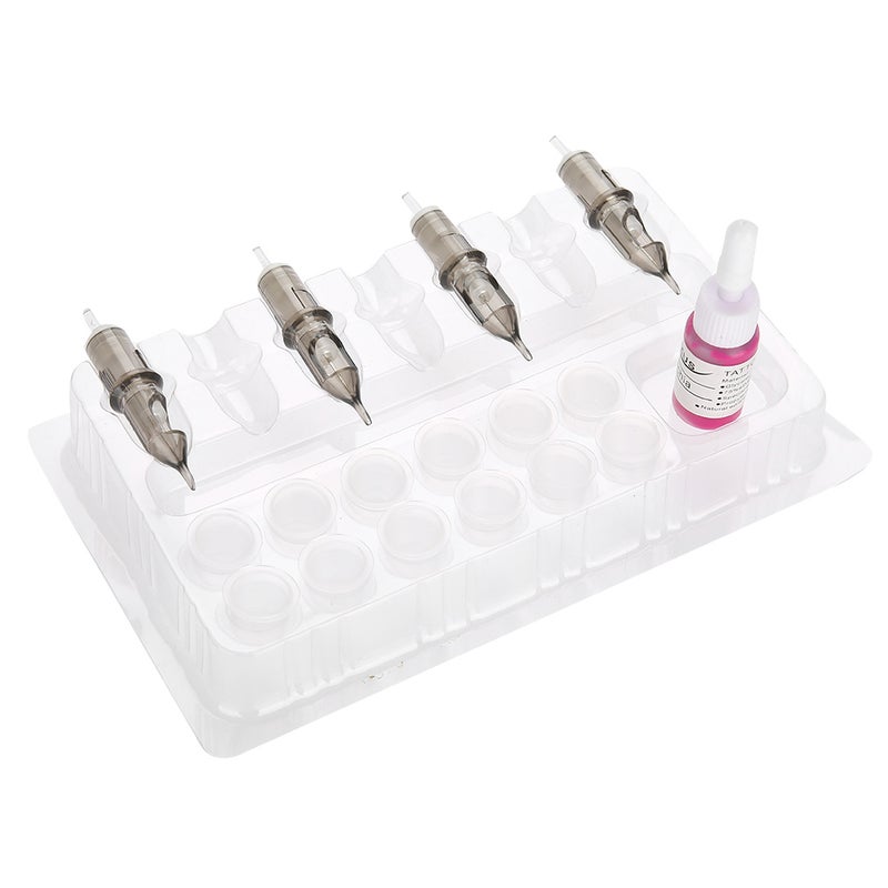 Pro 20pcs Trays Clear Disposable DGT Plastic Tattoo Cartridge Needle Holder Stand - Image 4
