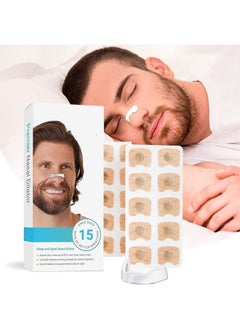 Sthxyfaith Anti-snoring Nose Patch Comfortable Anti-snoring Device (15 Count, White) - Boost Oxygen Intake, Reduce Snoring, Improve Sleep Quality - Sweat Resistant, Skin Safe Nasal Strips - Extra Strength Snoring Solution  - Image 1