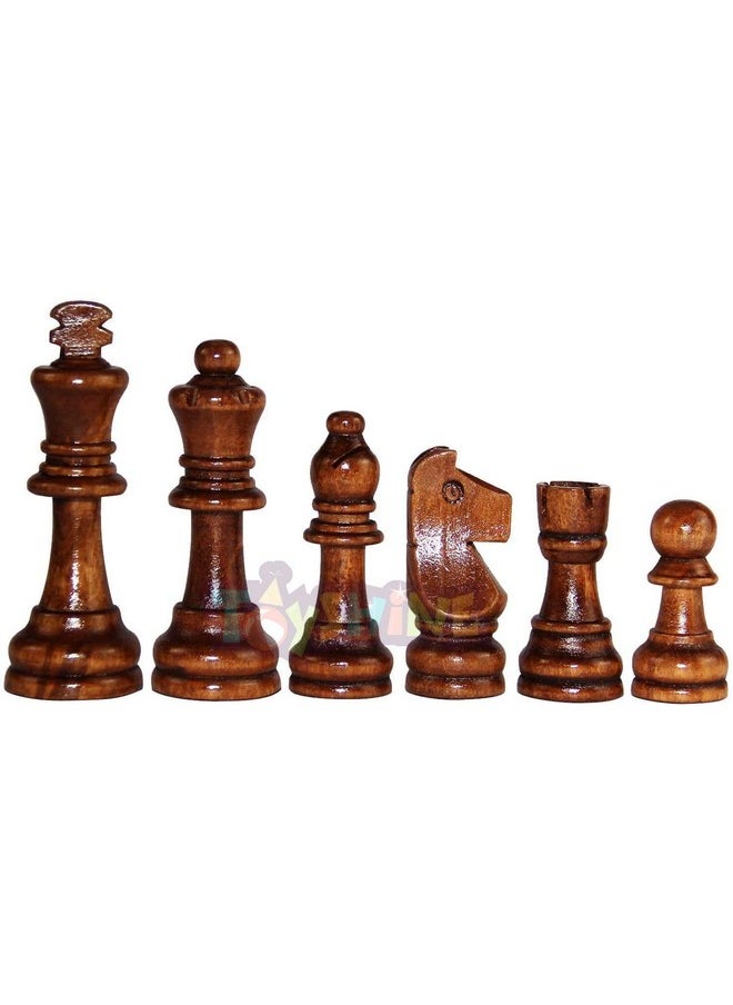 Toyshine - Toyshine Wooden Chess Pieces, Tournament Wood Chessmen Pieces Only, (7 Cm King Figures) Chess Game Pawns Figurine Pieces, Color May Vary (Sstp), Big Kid - Image 1