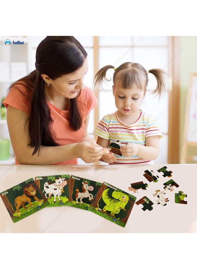 FunBlast Jigsaw Puzzle for Kids - Wooden Paperless Animal Jigsaw Puzzles for Kids/Jigsaw Floor Games for Kids - 36 Pieces (Multicolor) - Image 3