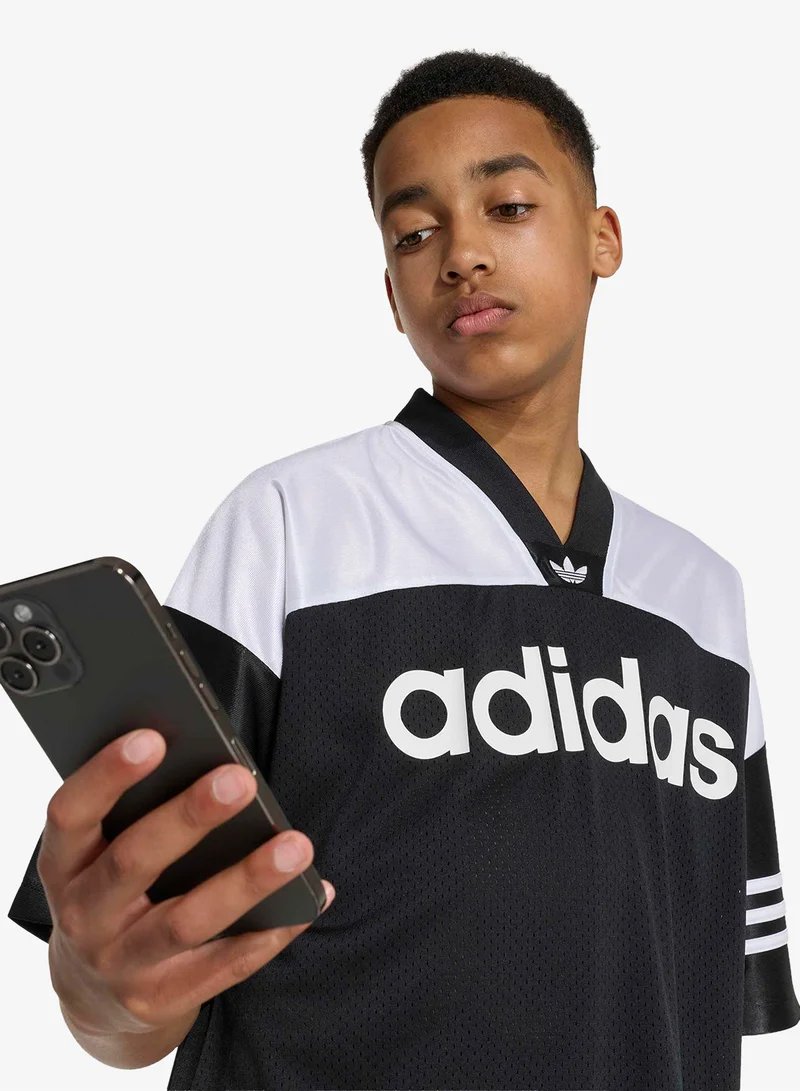 Adidas Originals BLACK/WHITE Youth Loose Jersey  | Best Price UAE