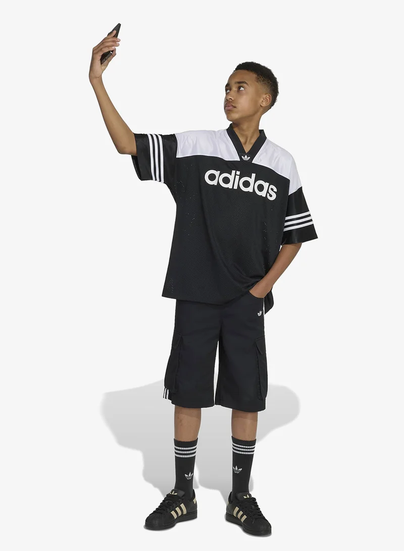 Adidas Originals BLACK/WHITE Youth Loose Jersey  | Best Price UAE