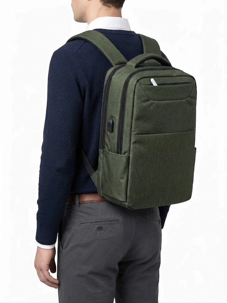 Viny Viny Men's Laptop Backpack – Business Bag with Multiple Compartments – Fits 13-inch Laptop
