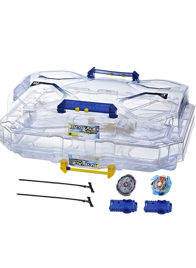 BeyBlade - Beyblade Burst Evolution SwitchStrike Battle Tower Battle Arena by Hasbro Includes Strike Valtryek & Noctemis Beyblades with 2 Different Colours Moreover 2 Launchers - Image 1