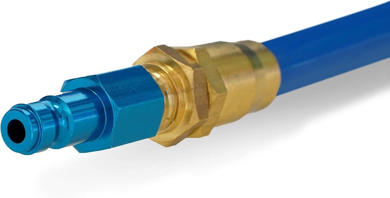 Steelman 15-Foot Coiled 3/8-Inch ID Air Hose with Reusable Brass Fittings - Image 3