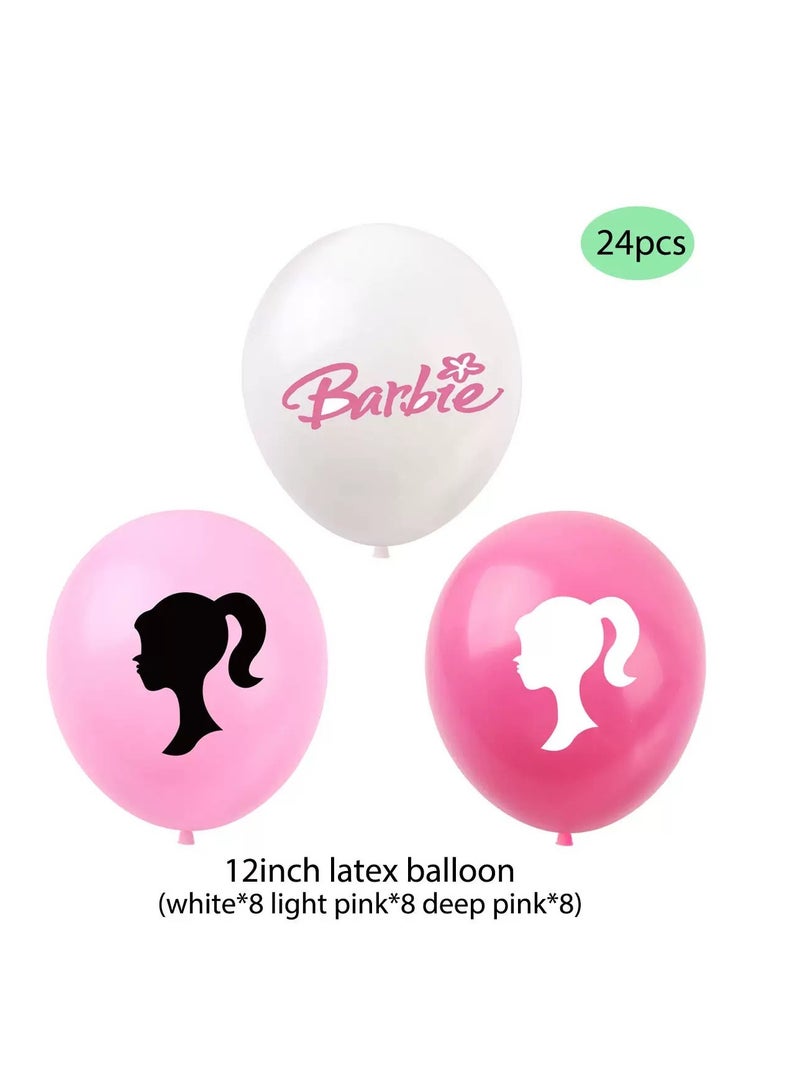 48 Pieces Barbie Theme Birthday Decorations for Children's Birthday Supplies - Image 3