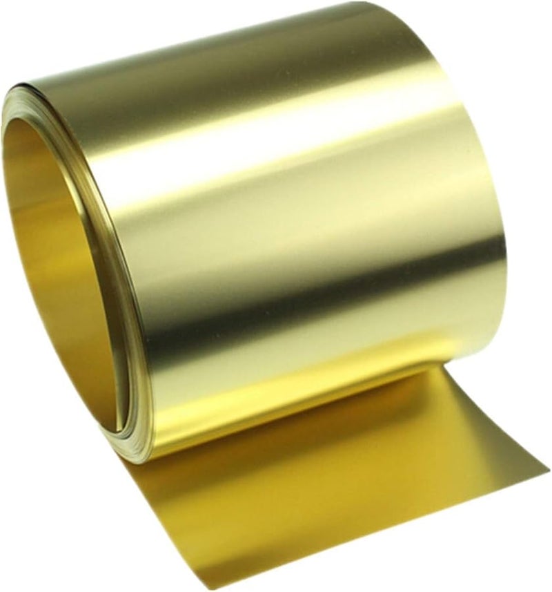 0.3mm Thick 20mm Wide H62 Brass Foil Sheet 5 Meter High Purity Durable Gold Film - Image 1