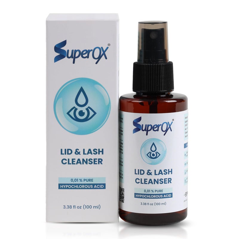 Superox Hypochlorous Acid Spray For Face  Natural Eyelid Cleanser  Safe for All Skin Types  Pure  Gentle Hypochlorous Acid Spray 100 ml 338 oz