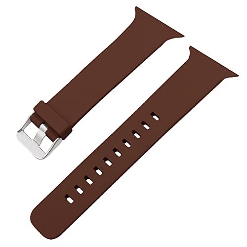 Acm Watch Strap Slide Silicone Belt compatible with Fire-Boltt Visionary Bsw046 & Fire-Boltt Ring Plus Bsw005 & Fireboltt Dream Bsw202 & Gladiator Pro & Gladiator Plus Smartwatch Classic Casual Band Brown - Image 2