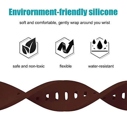 Acm Watch Strap Slide Silicone Belt compatible with Fire-Boltt Visionary Bsw046 & Fire-Boltt Ring Plus Bsw005 & Fireboltt Dream Bsw202 & Gladiator Pro & Gladiator Plus Smartwatch Classic Casual Band Brown - Image 3