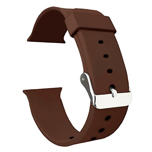 Acm Watch Strap Slide Silicone Belt compatible with Fire-Boltt Visionary Bsw046 & Fire-Boltt Ring Plus Bsw005 & Fireboltt Dream Bsw202 & Gladiator Pro & Gladiator Plus Smartwatch Classic Casual Band Brown - Image 1