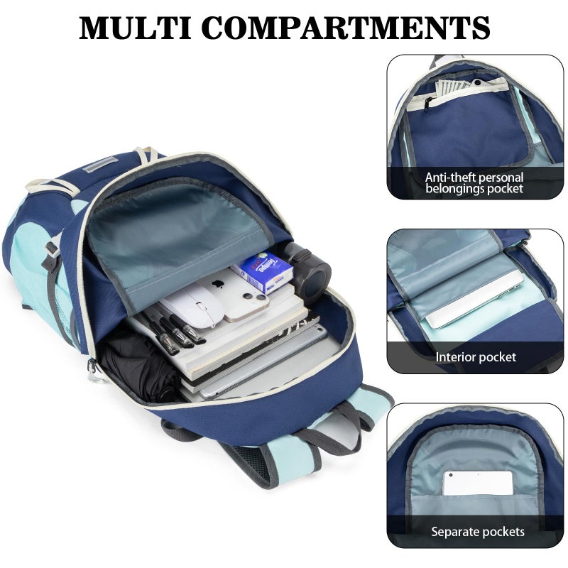 BAGPARKK Hiking Backpack,Large 35L Travel Backpacks for Men Women,Water Resistant Ultra Lightweight Foldable Packable Camping Daypack for Outdoor Sports - Image 2